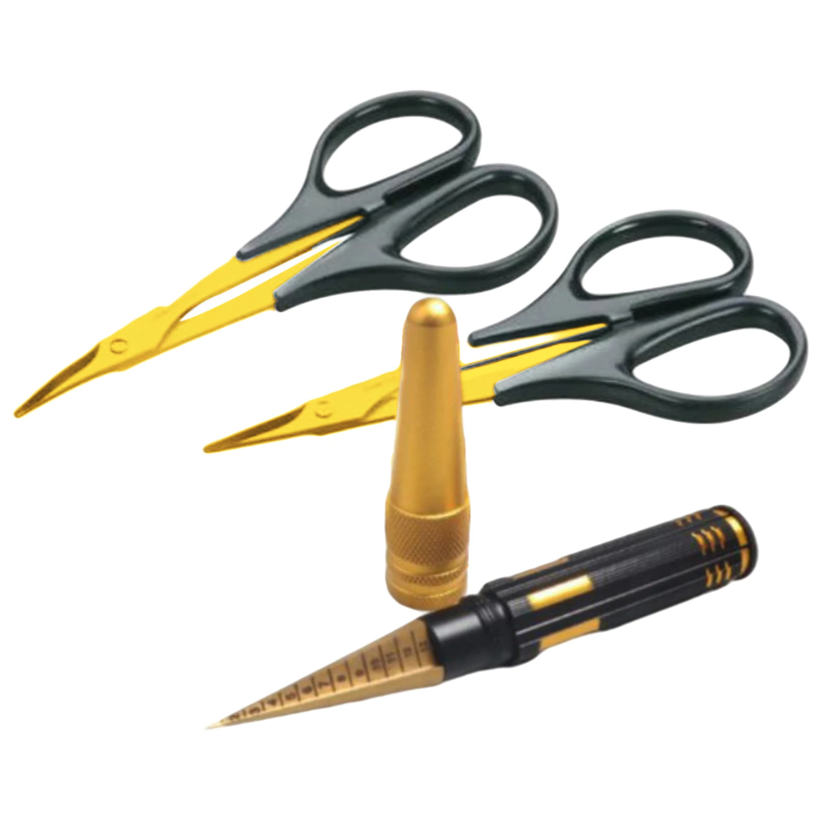 

3in1 Portable Hole Opener Puncher Curved Scissors Straight Scissors DIY for RC Car Body Repair Accessory