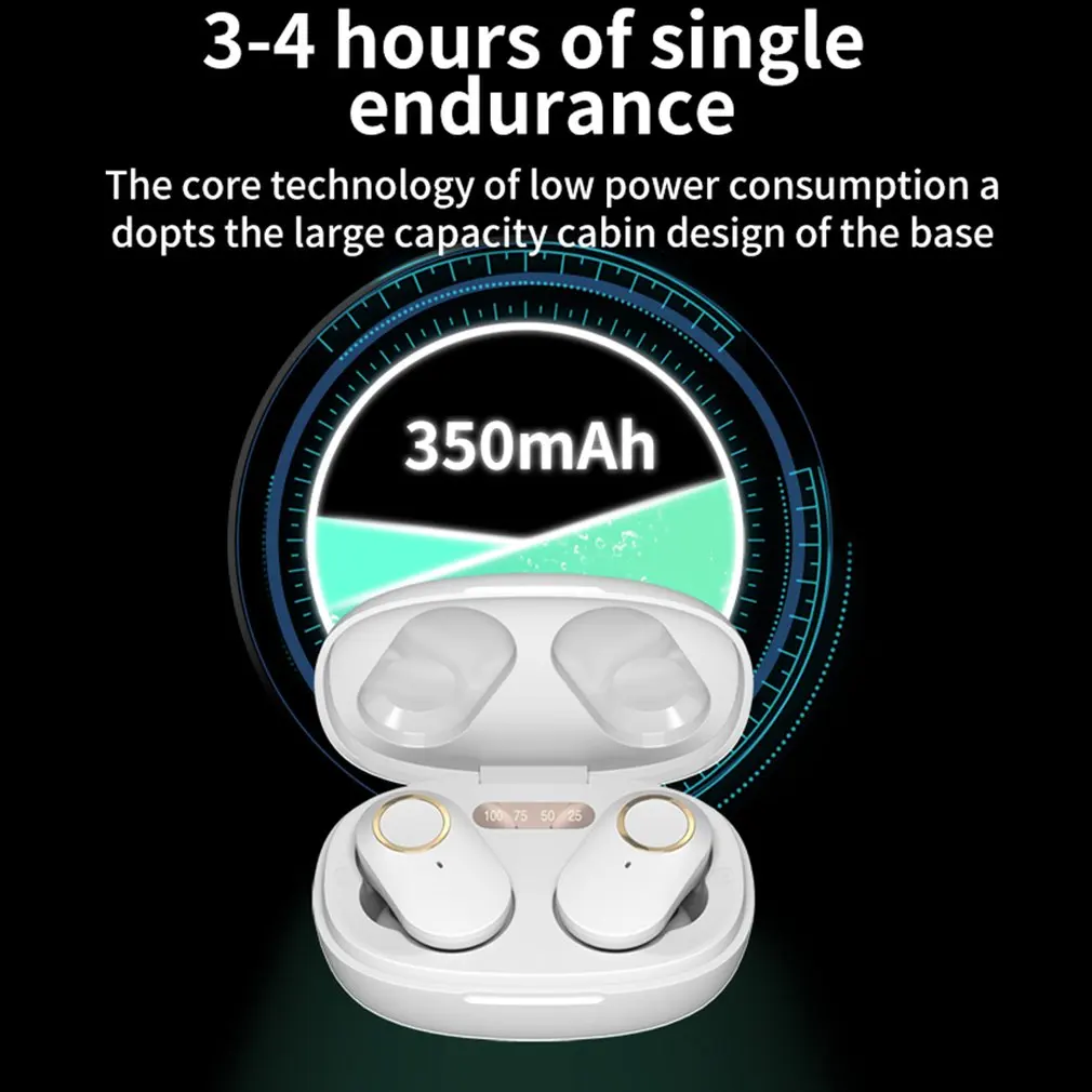 

K2 Wireless Digital Display Headset Low Latency In-ear Sports Headset With Microphone For High-definition Calls Digital display