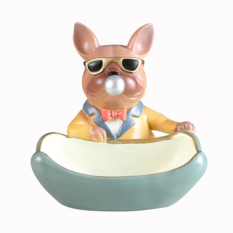 

Ключ Хранение продуктов питания коробка мультфильмы пускания мыльных пузырей животных хранения поднос и декоративные украшения из смолы с...