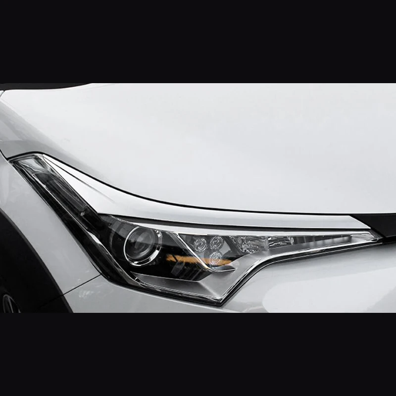 Автомобильный головной светильник бровей с хромированным каркасом для Toyota CHR 2017