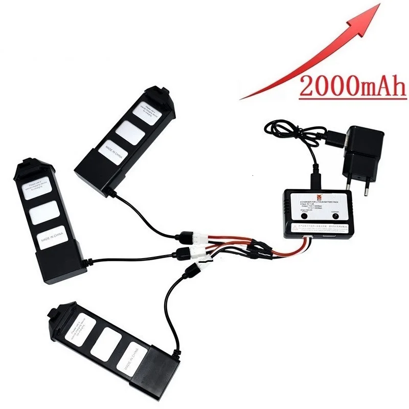 Обновленная батарея 7,4 V LiPo для MJX R/C Bugs 5W B5W RC Quadcopter запасные части 7,4 v 2000mAH 25c аккумулятор для дрона JJRC X5 Pro 5 шт