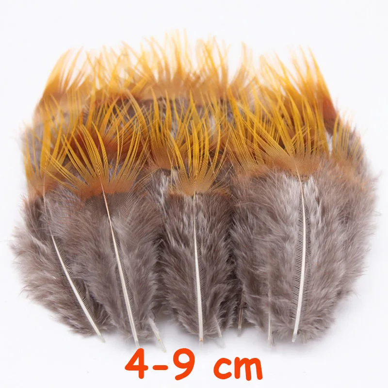 Фазаньи натурального цвета 50 шт. 4-9 см куриные перья для рукоделия домашняя