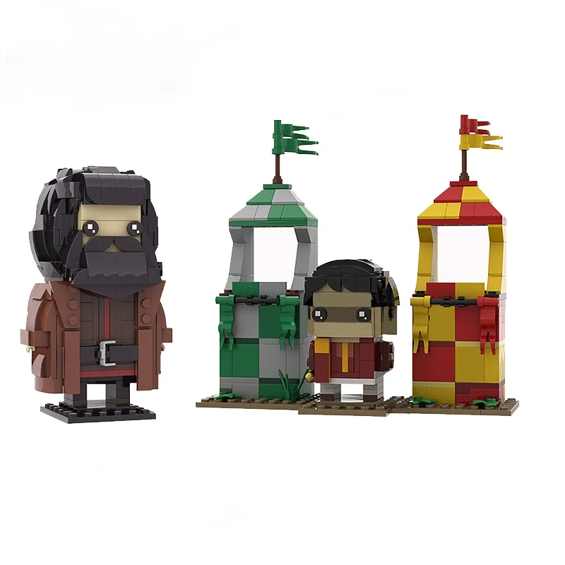 

MOC DIY Magic Movie Series Brickheadzby Sceneby Model Building Blocks Moon Face Figures Old Man Cartoon Bricks Magic wand
