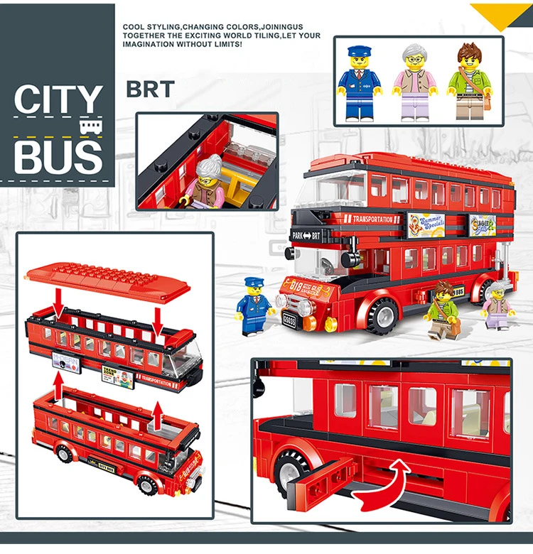 Сборные блоки для мальчиков и девочек 322 Шт Тяжелые самосвальные строительные