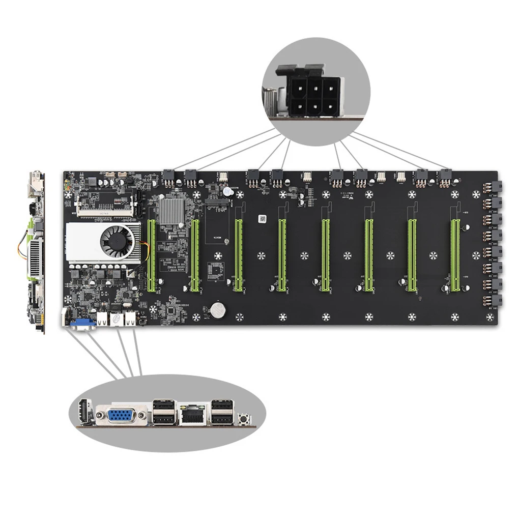 

Материнская плата для компьютера 8 PCI-E 16X Слоты материнская плата со встроенным процессором DDR3 памяти