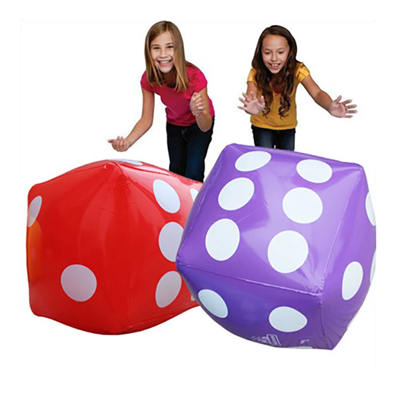 6 шт. надувные пляжные шарики случайные цвета кубики в горошек Детские уличные