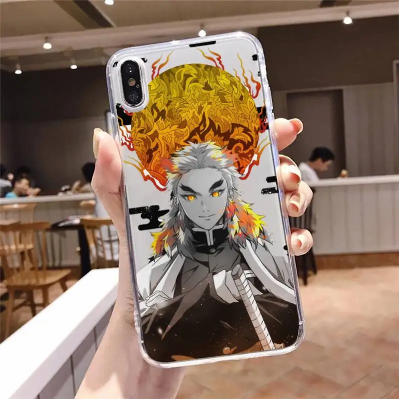 kamado nezuko kimetsu no yaiba demon slayer phone case transparent for iphone se 6 6s 7 8 11 12 13 plus mini x xs xr pro max free global shipping