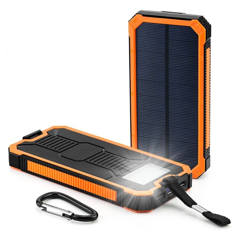 

Solar Power Bank 20000mAh For iPhone 11 Xiaomi Powerbank with Camping Lamp Mobile Phone Charger Dual USB Ports External Battery