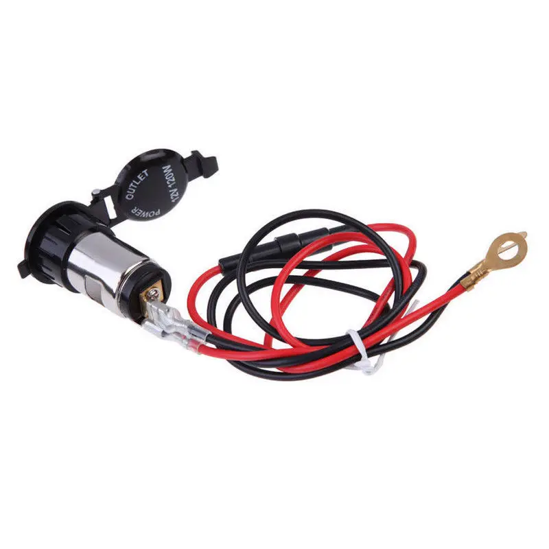 

Cellphone Camera mp3 player Motorcycle Boat Lawn mower Tractor 10A Cigarette Lighter Socket 120W Car 1Pcs with Wire