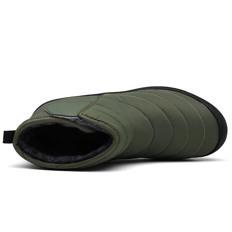 Новинка модная мужская зимняя обувь однотонные зимние ботинки теплые