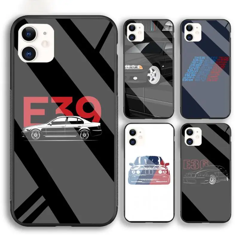

German Famous Auto Car Phone Case For Iphone 6 6s 7 8 Plus XR X XS XSmax 11 12 Pro Mini Max Tempered Glass