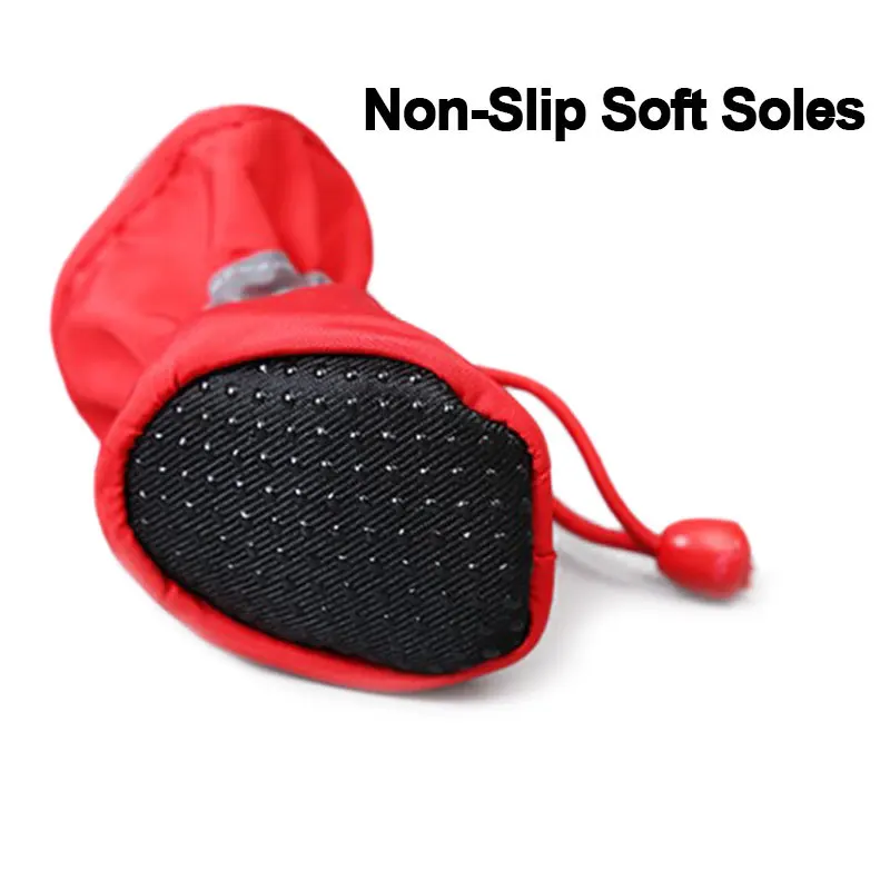 Водонепроницаемая зимняя теплая обувь для собак 4 шт./компл. Нескользящая Толстая