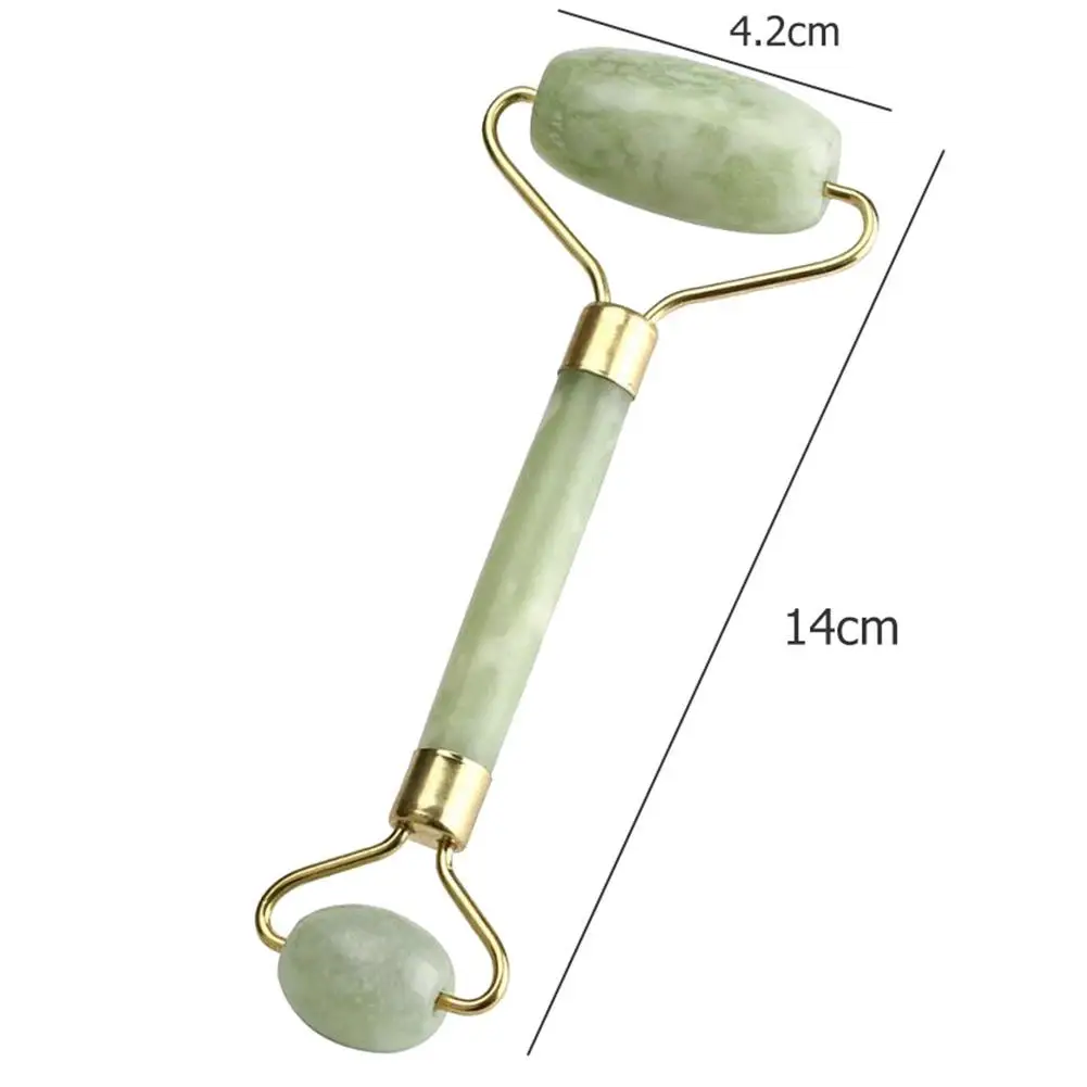 

Facial Massage Roller Guasha Board Double Heads Jade Stone Face Lift Body Skin Relaxation Slimming Beauty Neck Thin Lift