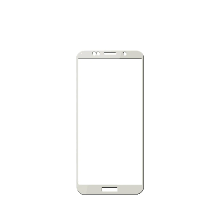 White 2 шт закаленное стекло для huawei Y6 /Y6 Prime /Y6 Pro полное покрытие защита экрана закаленное стекло - Цвет: White