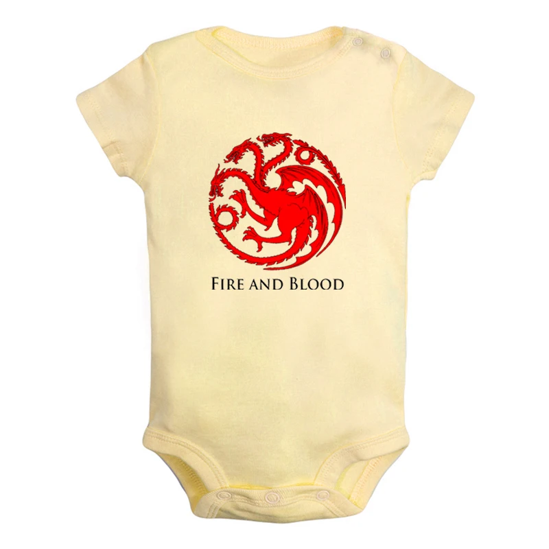 JcBaby2191YD Комплекты одежды для новорожденных мальчиков и девочек с изображением драконов, Игры престолов, Дома Таргариенов, комбинезон с принтом, боди для младенцев, хлопковые комплекты одежды - Цвет: JcBaby2191YD