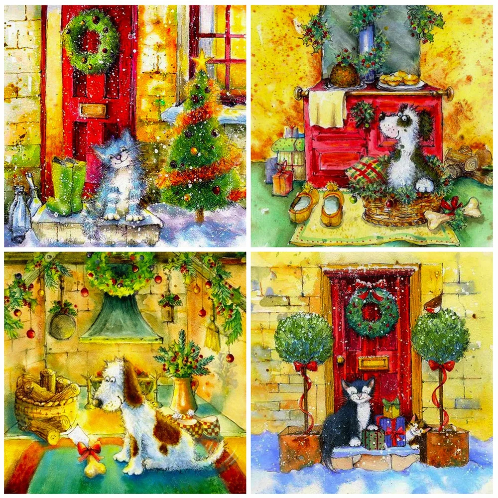 

Evershine Алмазная вышивка собака картина стразы полная площадь 5D DIY Рождество Алмазный мозаика животное вышивка крестом подарок ручной работы