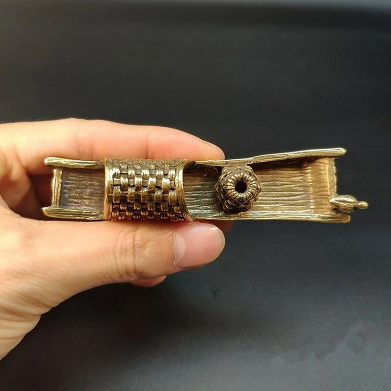

Chinese Vintage Copper Decoration Mini Boat Incense Burner Tea Ornaments Fishing Boat Bird Statue Tea Ceremony Crafts Home Decor