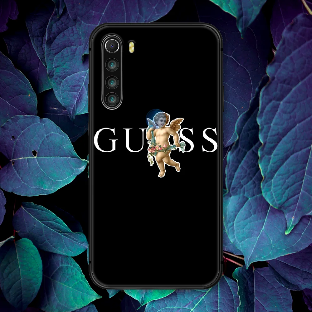 

Gueses Luxury Brand Phone Case For Xiaomi Redmi Note 7 8 8T 9 9S 4X 7 7A 9A K30 Pro Ultra black Prime Luxury Bumper Silicone