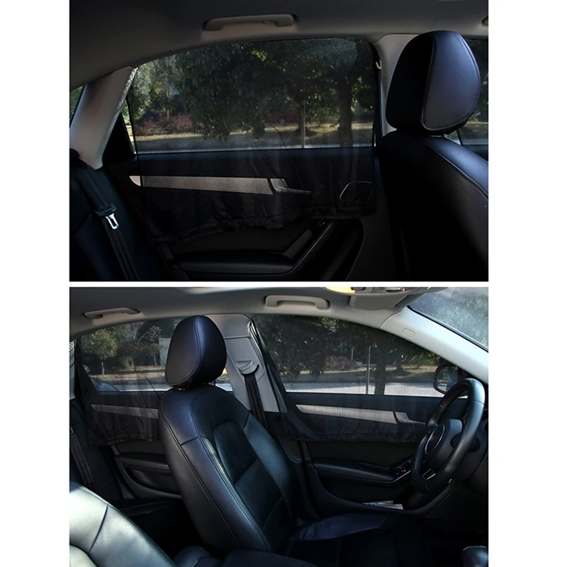 

Car Sunshade UV Protector Front Rear Side Window Curtain Sun Shade Fit Most of Vehicle Magnetic