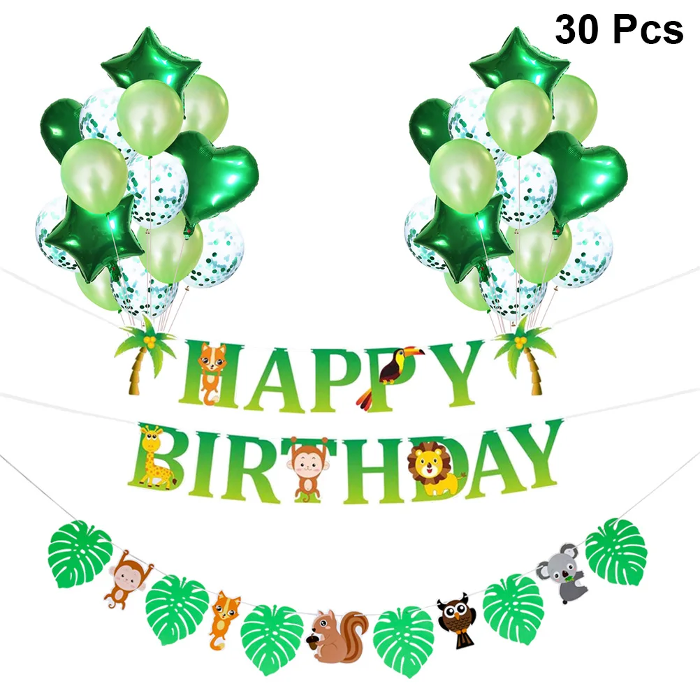 30 шт нежные с изображением животных из джунглей украшение для торта на день