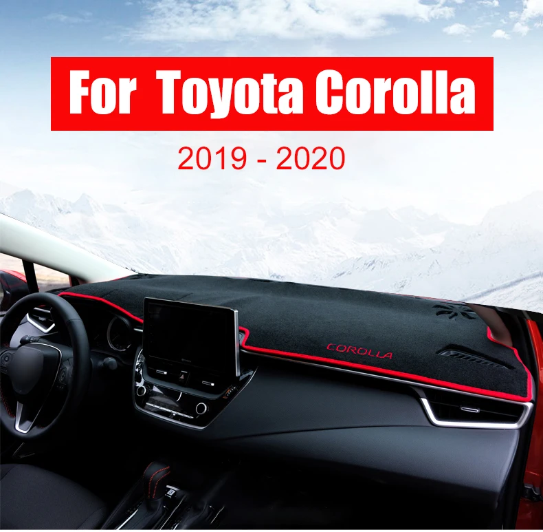 Для Toyota Corolla LHD/RHD чехол на приборную панель автомобиля коврик Избегайте подстилки под светильник солнцезащитный Ковер Анти-УФ чехол аксессуары для интерьера