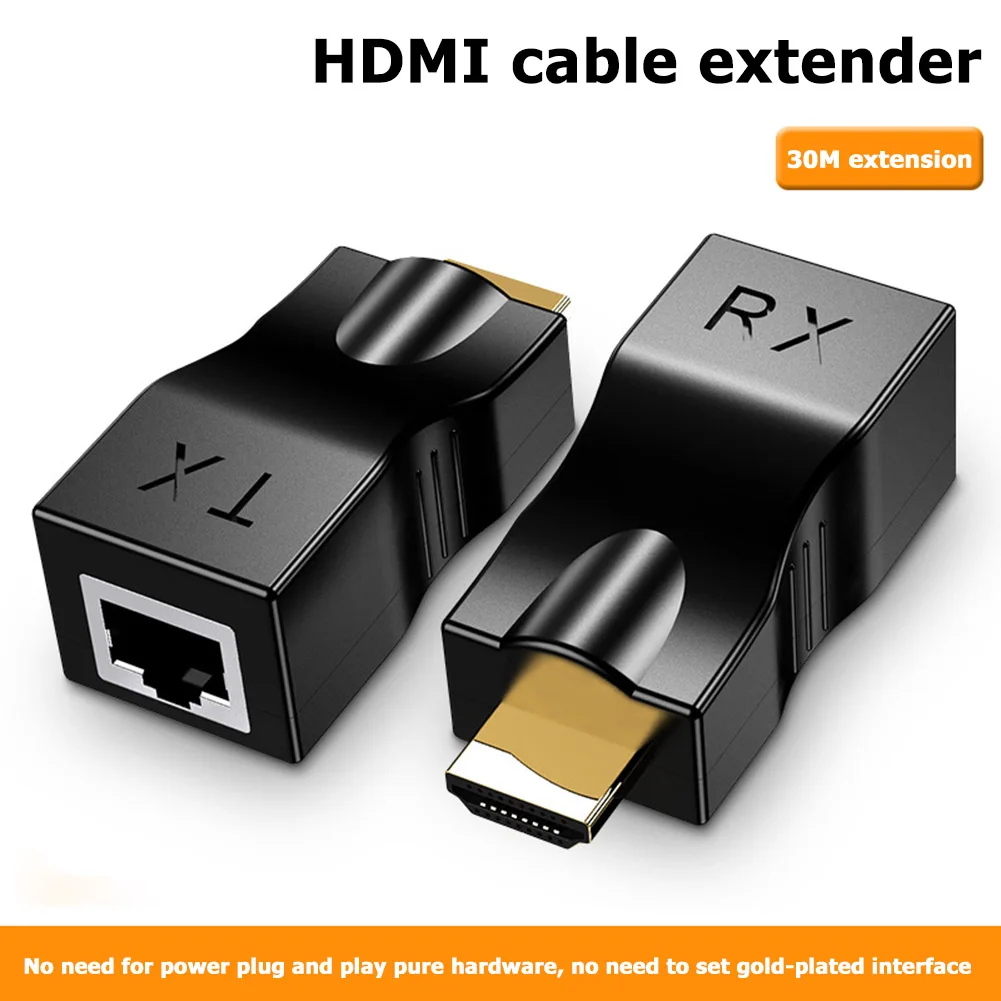 HDMI Сетевой удлинитель до 30 м Ethernet кабель приемник Plug Play без драйвера программного