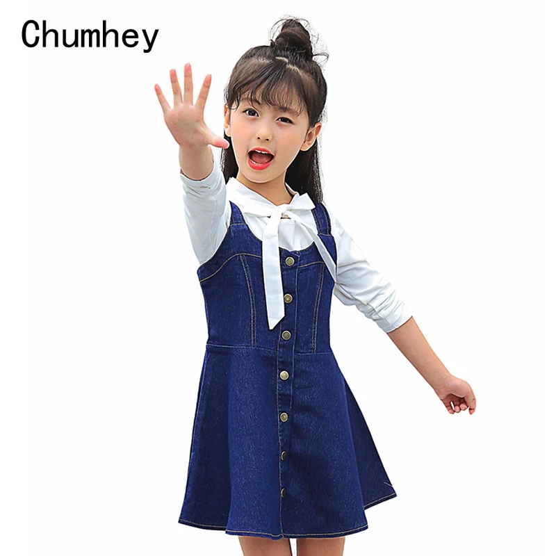 Chumhey/От 2 до 16 лет сарафан; платье для девочек; платье на лямках для девочек; летние туфли с ремешками; джинсовые комбинезоны; одежда для детей; детская одежда - Цвет: NO4