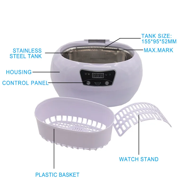 

Disinfection Sterilizer Box Ultrasonic Cleaner Ultrasonic Washing Money Coins Jewelry Pedicure Nail Art Tools Vacuum Cleaner