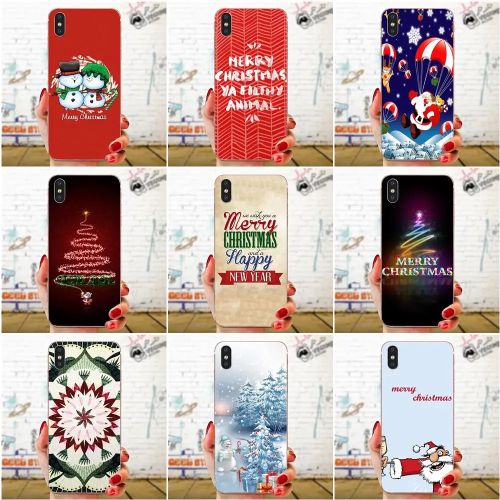 Веселые рождественские и новогодние Новый год для Huawei Honor 4C 5A 5C 5X6 6A 6X7 7A 7C 7X8 8C 8S 9 10