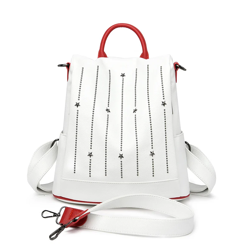 Рюкзак женский из мягкой кожи с защитой от кражи |