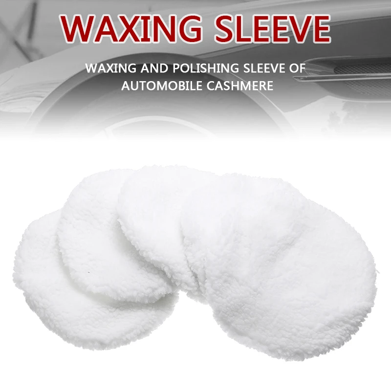 

5pcs 9/10 Inch Car Microfiber Polisher Pad Wash Buffer Waxing Sleeve Bonnet Polishing Hood for House Auto Cleaning Accessories