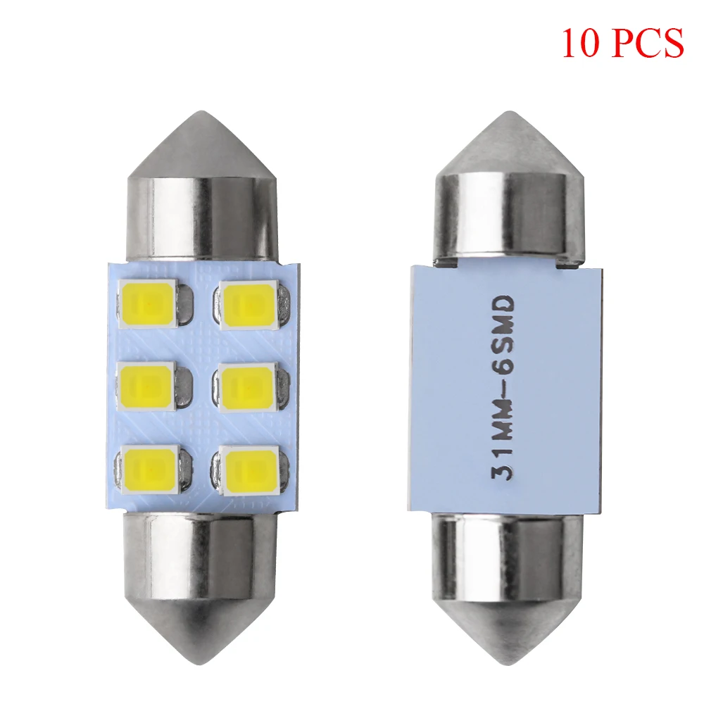 KALADA Double-tipped LED Light 31MM 6SMD 2835 Auto Reading lamp Dome License Plate Lights Wholesale Price 10PCS | Автомобили и