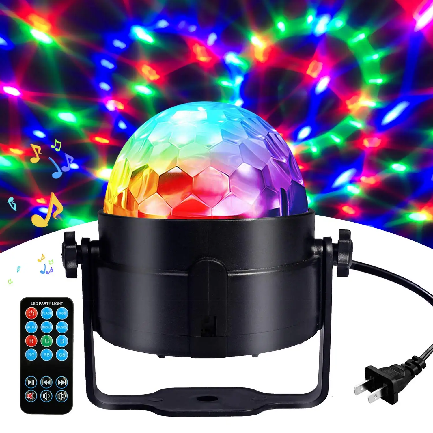 

Светодиодный RGB-проектор со стробоскопическим эффектом для вечеринок, дискотек, вечеринок на день рождения, автомобилей, баров, вращающийся...