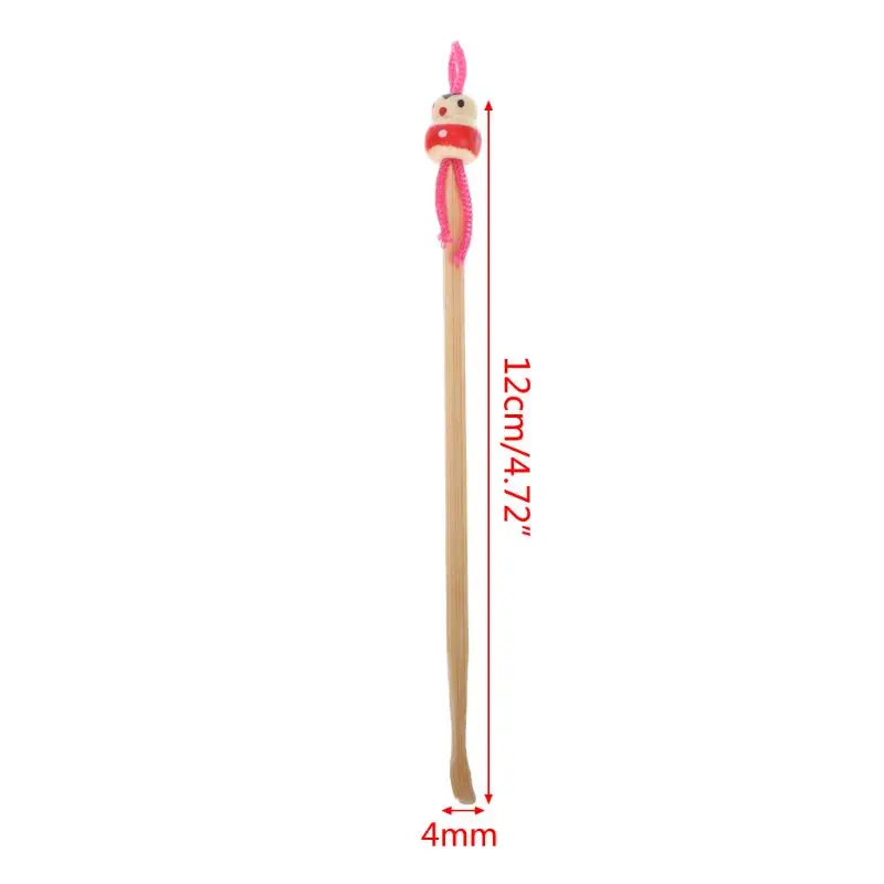 

10Pcs Portable Cute Mini Doll Earpicks Wood Bamboo Ear Picks Wax Remover Cleaner Tool Health Care Ear Care New