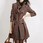 35  осенне-Весенняя женская Шинель Куртки открытой передней пальто длинный плащ куртки пальто кардиган Женский Blusas пальто