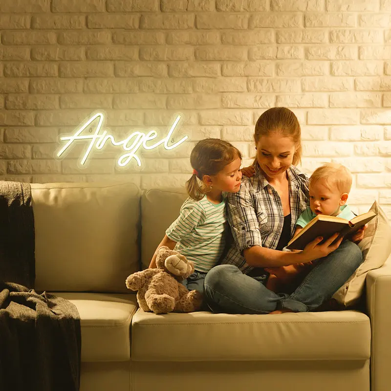 Wanxing неоновая светодиодная вывеска Ангел акриловый неоновый ночник USB питание