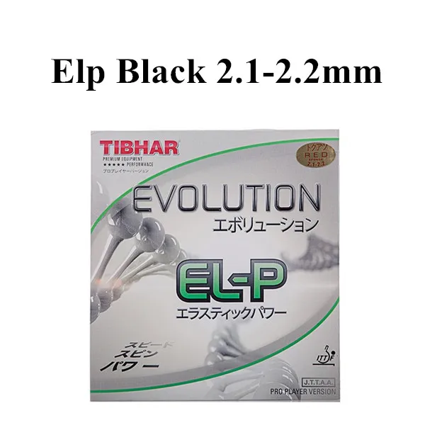 ELP Black 2.1-2.2mm Tibhar Evolution Mx-p/el-p/fx-p ракетки для настольного тенниса Ubber ракетка Спортивная Быстрая атака петля для пинг-понга каучуки - Цвет: ELP Black 2.1-2.2mm