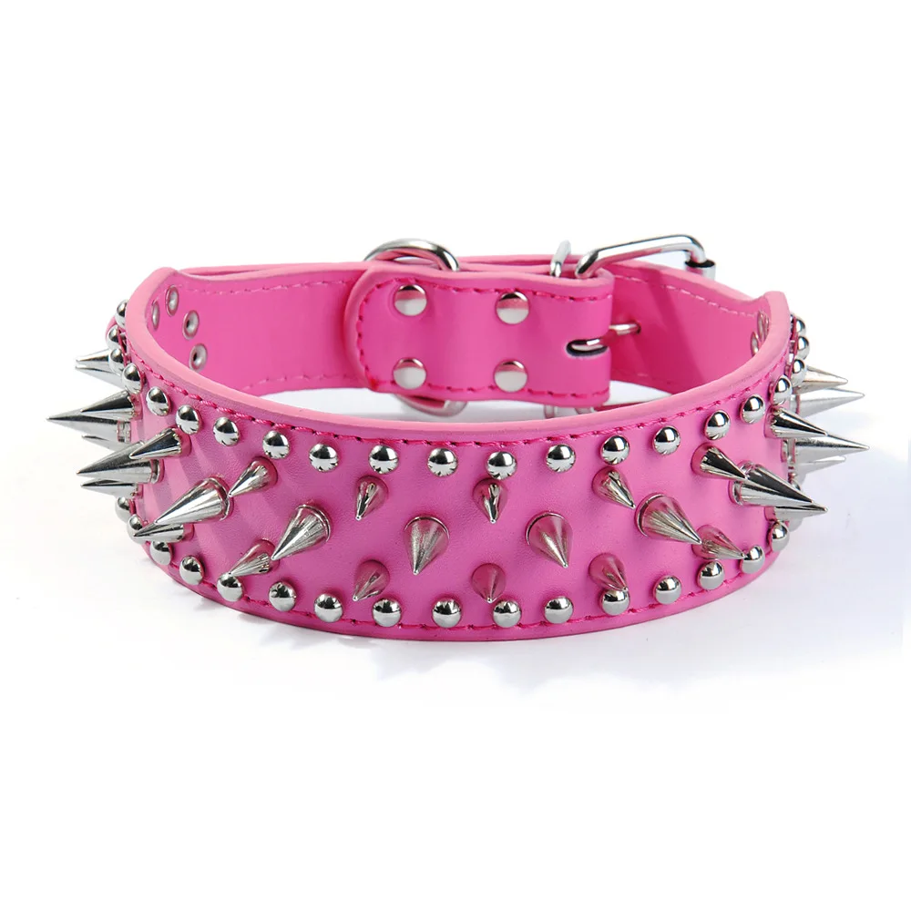 Ошейники с шипами для больших собак аксессуары ремень товары животных ожерелье