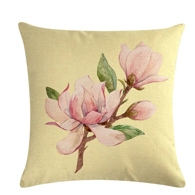 

1pc 45x45cm High Quality Linen Vintage Series Flower Decorative Cushion Cover Throw Pillow Case Chair Seat Pillowcases