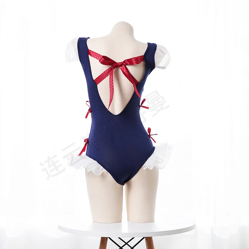 Женская сексуальная поклажа для ролевых игр, эротическое боди с оборками на спине и открытой спинкой, косплей горничной с аниме SUKUMIZU.