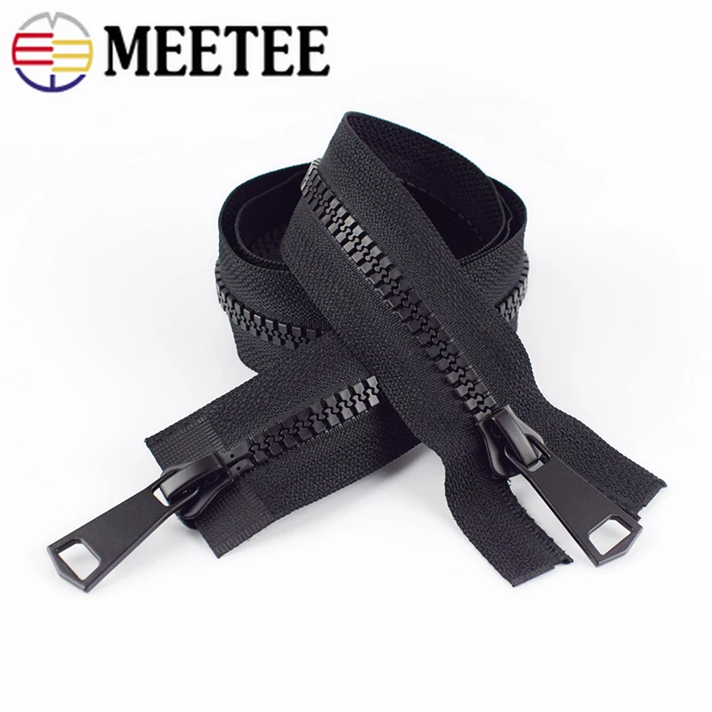Meetee 2 шт. 60 120 см 8 # полимерная двойная головка молния пуховая куртка молнии Сделай