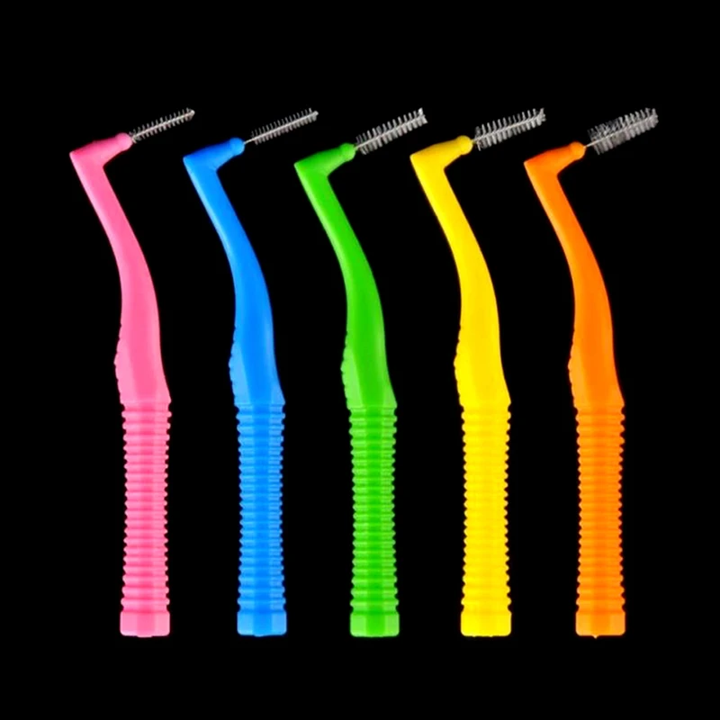 

5PCS/LOT Tooth Orthodontic Toothpick Picks Plastic L Shape Push-Pull Interdental Brush Oral Care Teeth Whitening Tooth Pick