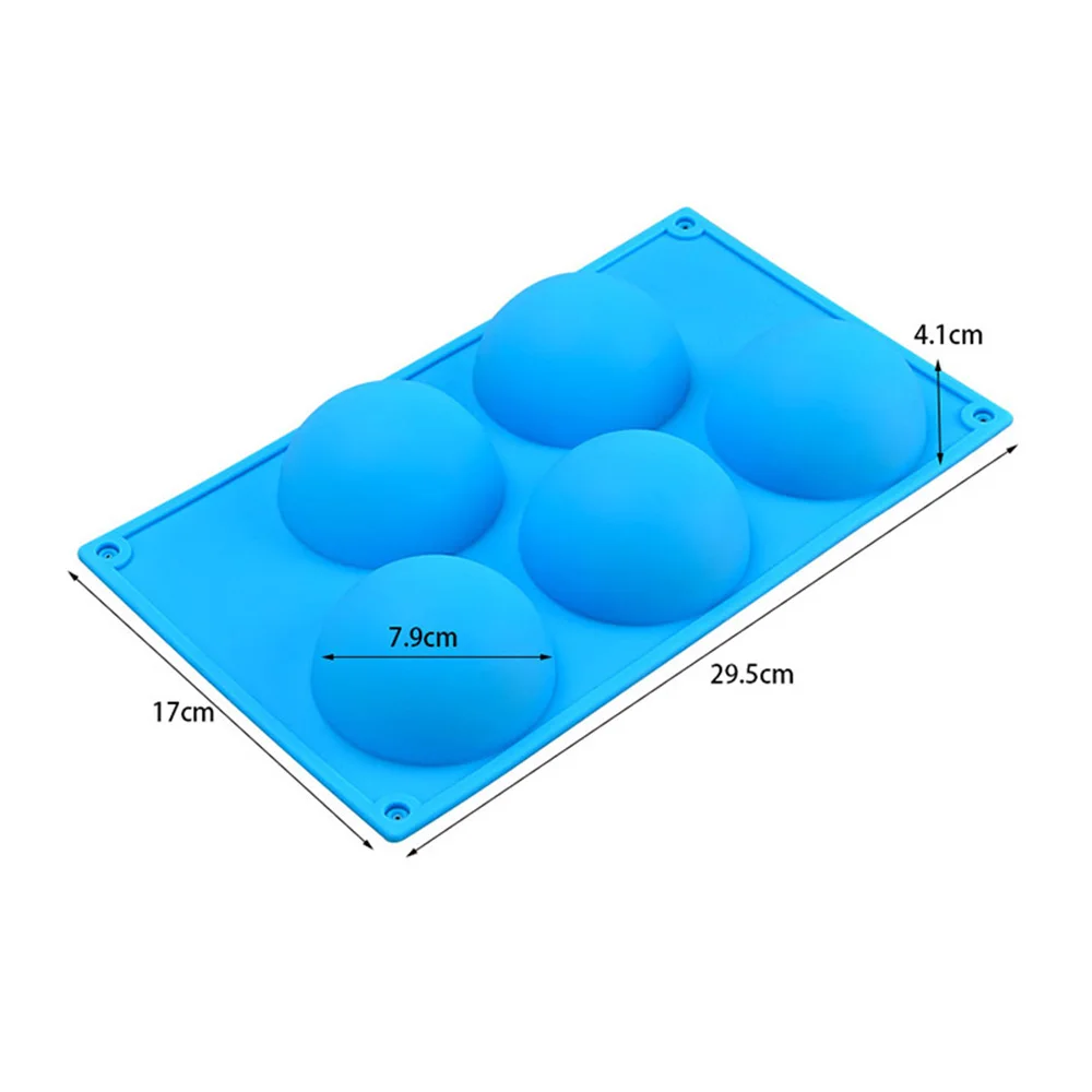 

Extra Large 5-cavity Semi Sphere Silicone Mold 3d Baking Mold Half Ball Sphere Mold Cupcake Cake Diy Muffin Kitchen Tools