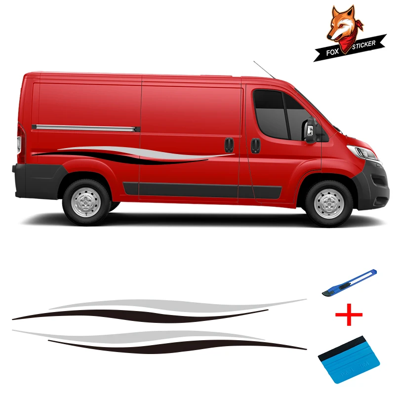 Универсальные виниловые наклейки на 2 стороны автостайлинг для Ford Transit Renault Kang