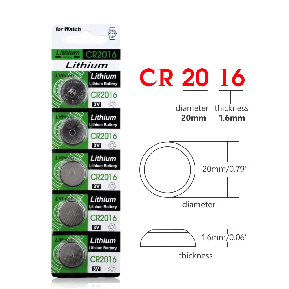 10 шт./Новинка CR2016 Son 3v литиевая Кнопка сотового DL2016 KCR2016 LM2016 BR2016 EE6225 модные часы