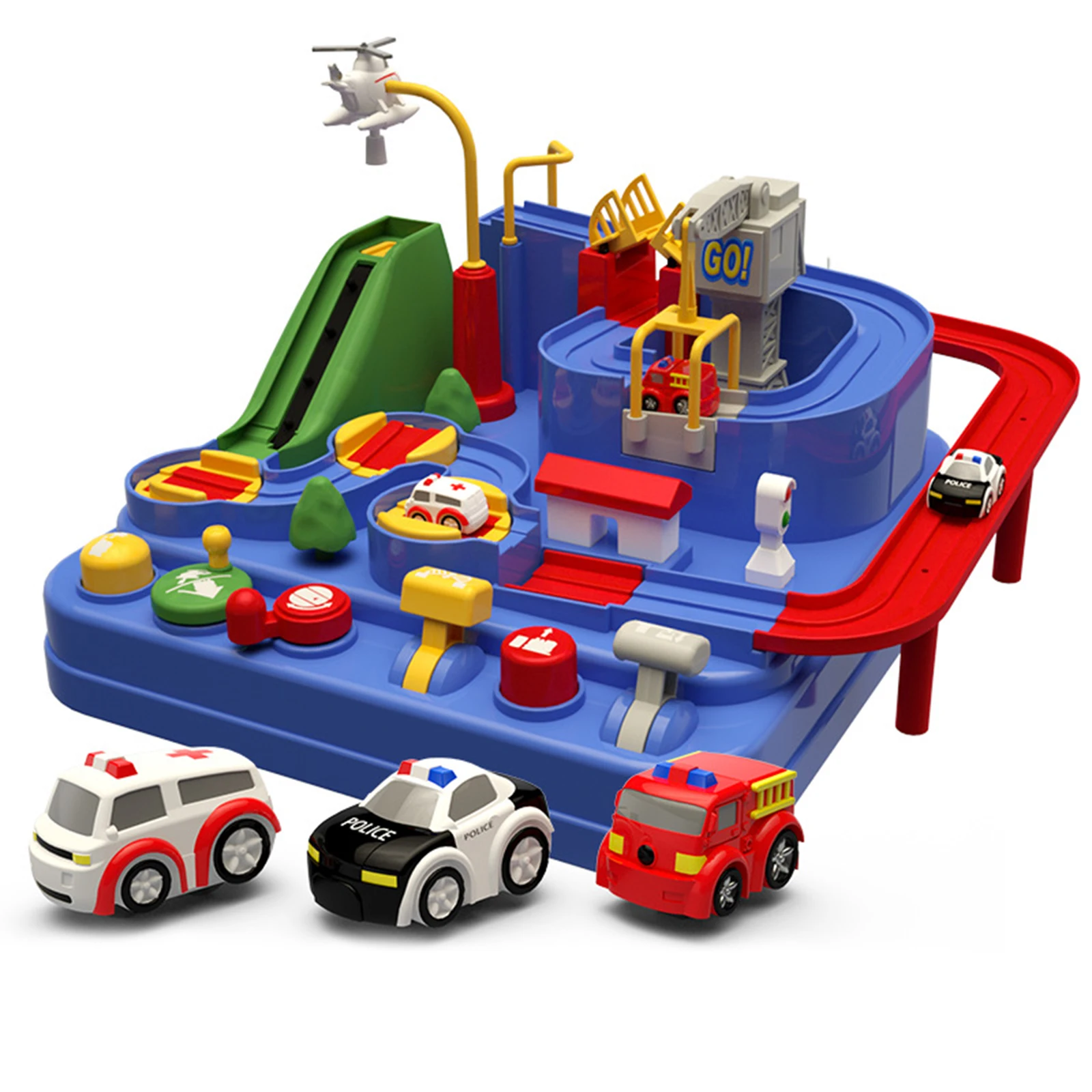 

Race Tracks Car Adventure Toys City Freewheeling Educational Toy Vehicle Car Rail Puzzle Playsets Gift for Kids LBV