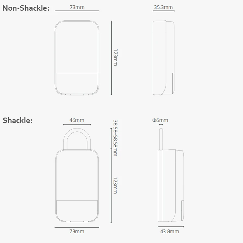 Ящик для ключей YEEUU K1 приложение отпечатков пальцев электронный сейф из
