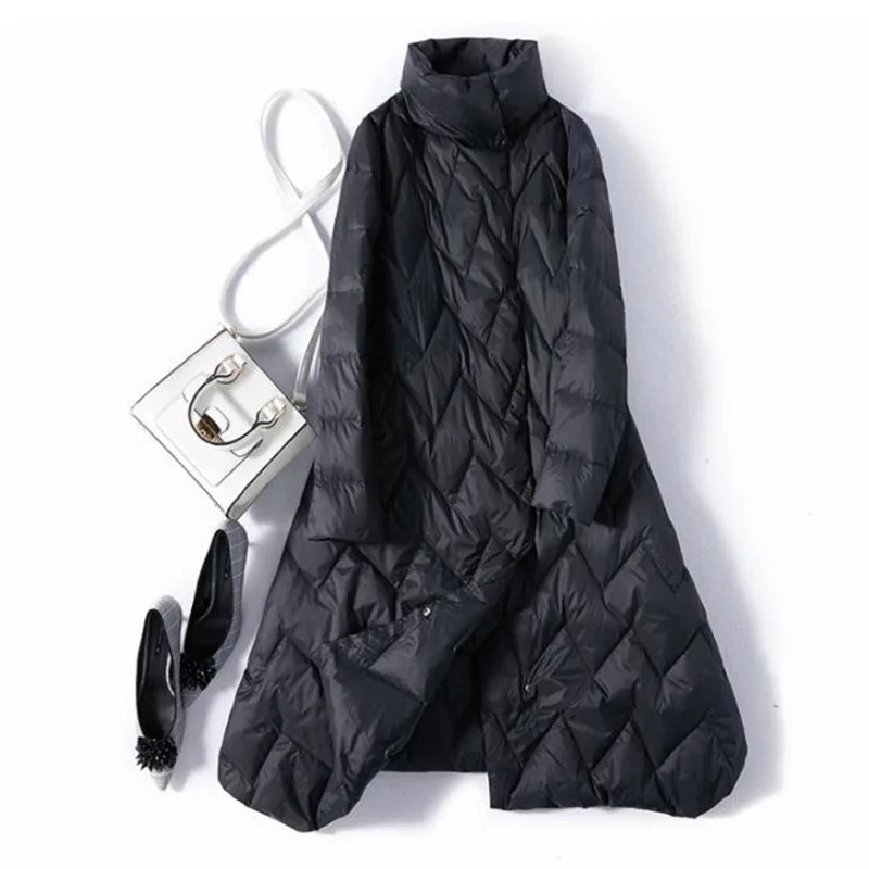 SEDUTMO Winter Ultra Light Duck Down Women Jackets Long Coat Thick Casual Autumn Puffer Jacket ED873