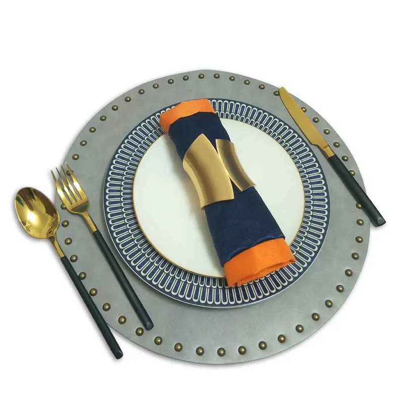 Китайские тарелки Синий Средиземноморский набор столовых приборов