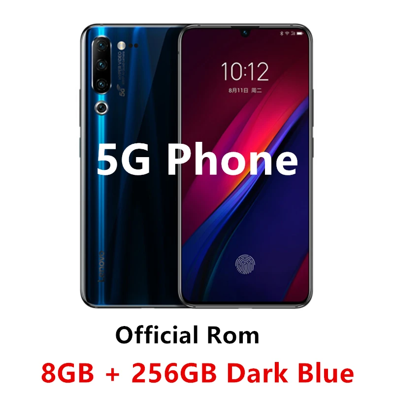 Lenovo Z6 Pro Snapdragon 855 с глобальной прошивкой, Android P ZUI 11, 4G, LTE, экран 6,39 дюйма, отпечаток пальца, 4 камеры, 4000 мА/ч, для распознавания лица - Цвет: 8G 256G DarkBlue